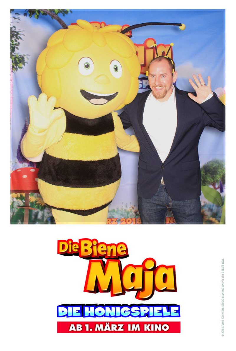 Fotobox-Promotion für einen Kinofilm